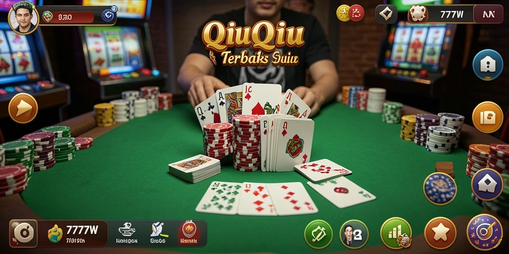 Tangkapan layar utama gameplay seru 7777W QiuQiu.