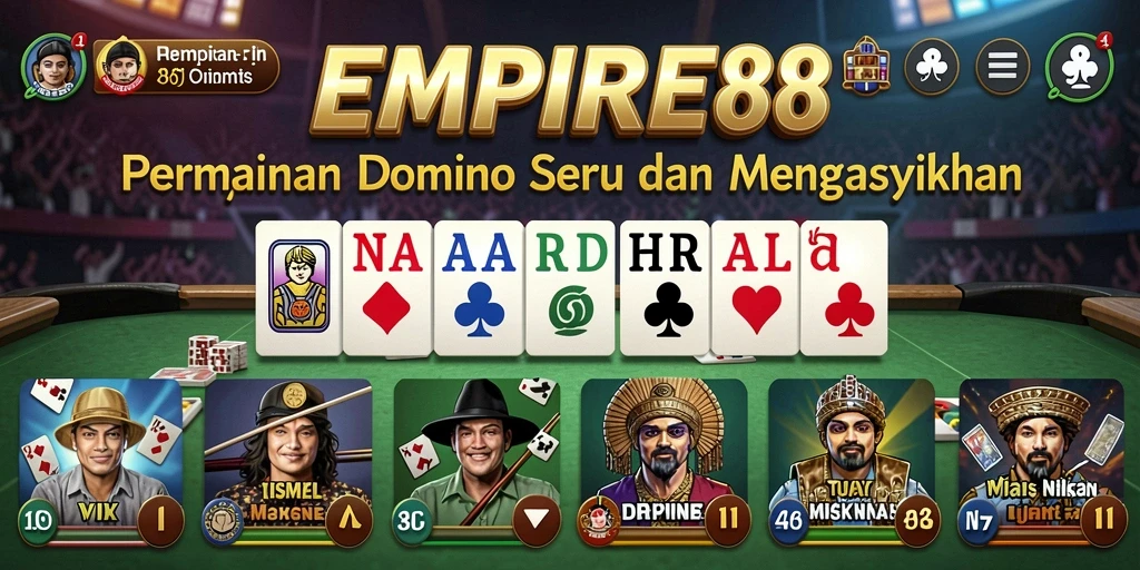 Screenshot EMPIRE88 menampilkan serunya gameplay Domino.