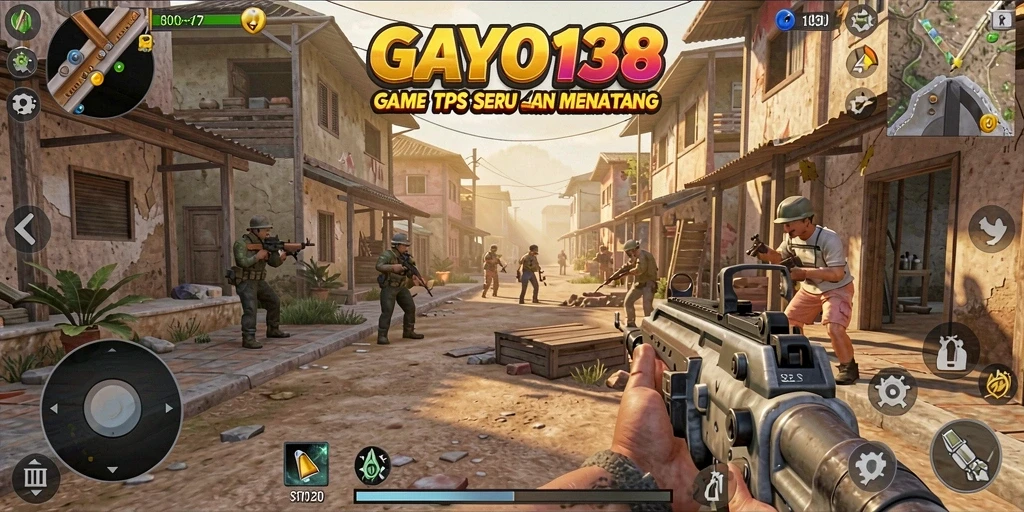 Tampilan gameplay seru GAYO138 dalam pertempuran TPS.