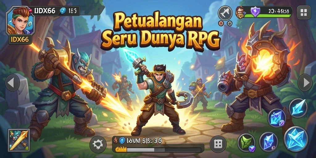 Tangkapan layar gameplay IDX66 yang menunjukkan aksi RPG yang mendebarkan.