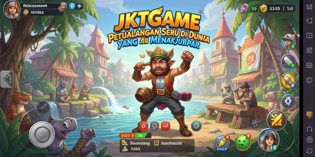 Screenshot JKTGAME menampilkan gameplay penuh aksi dan petualangan.