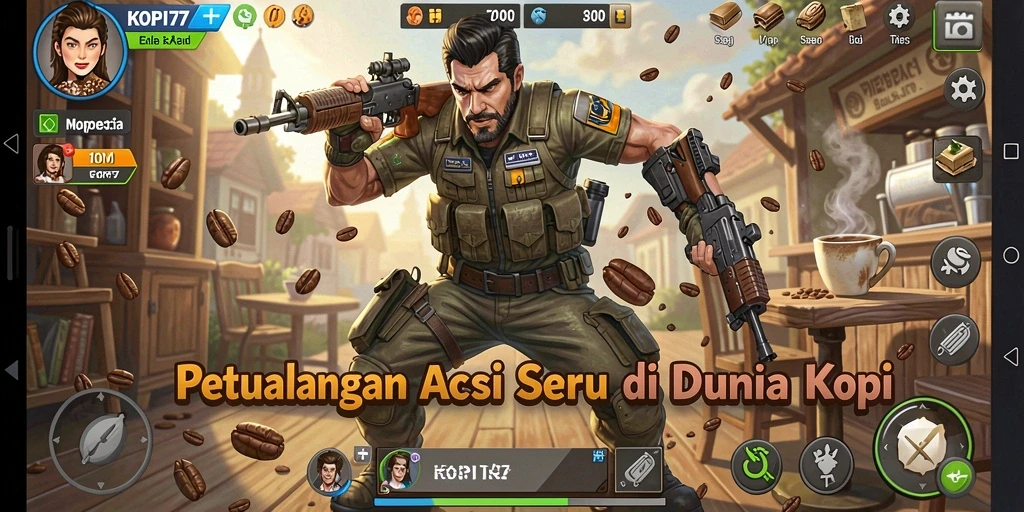 Tangkapan layar gameplay KOPI77 menampilkan aksi seru dan tantangan yang mendebarkan.