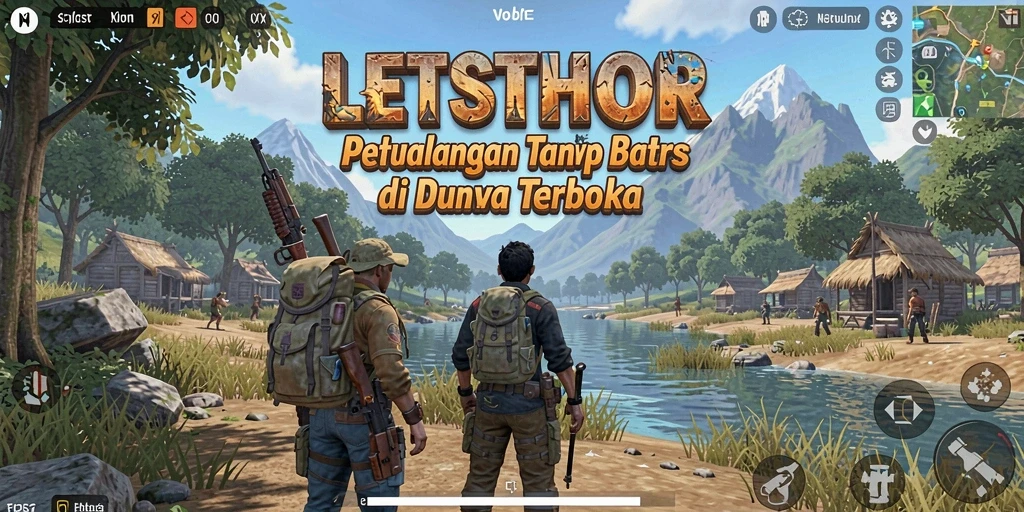 Tampilan memukau dari gameplay LETSTHOR di dunia terbuka.