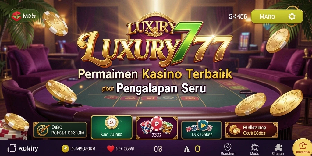Tampilan gameplay seru di LUXURY777 dengan berbagai permainan Kasino.