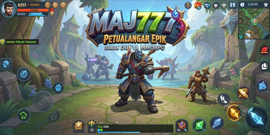 Screenshot menampilkan aksi seru dalam gameplay MMORPG MAJ777.