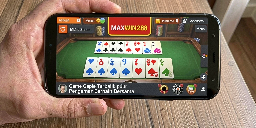 Tampilan screenshot gameplay Gaple yang menarik di MAXWIN288.