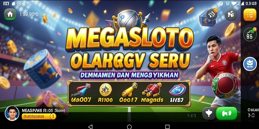 Tampilan gameplay seru dari MEGASLOTO dalam aksi olahraga.