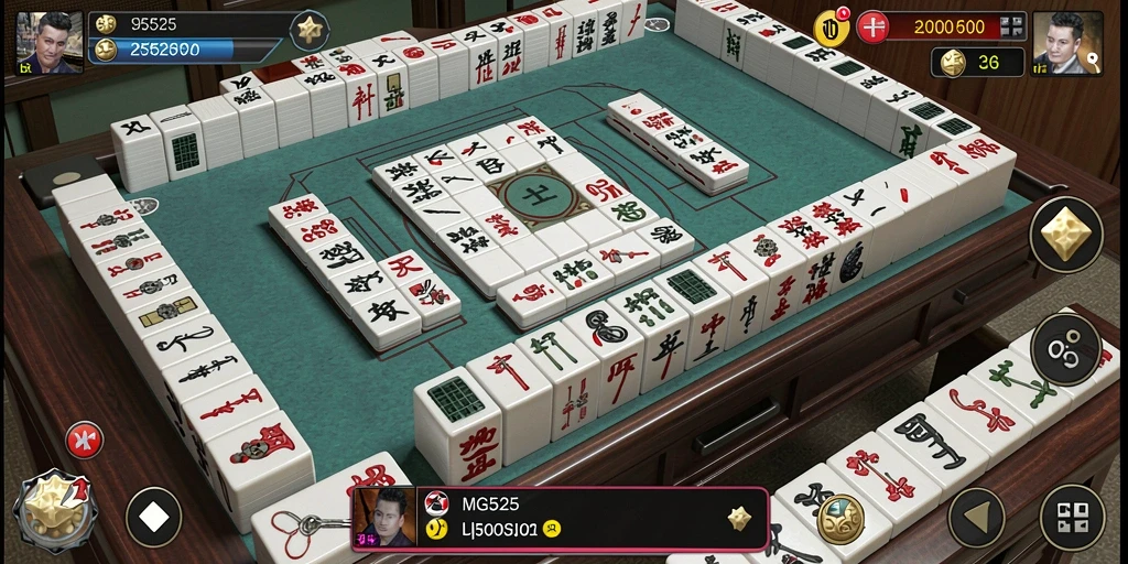 Tampilan gameplay Mahjong yang menarik di MG525.