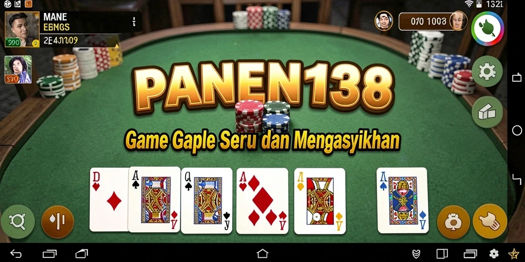Screenshot gameplay PANEN138 menampilkan suasana seru bermain Gaple.