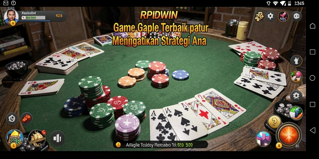 Screenshot gameplay RPIDWIN menampilkan momen seru bermain Gaple.