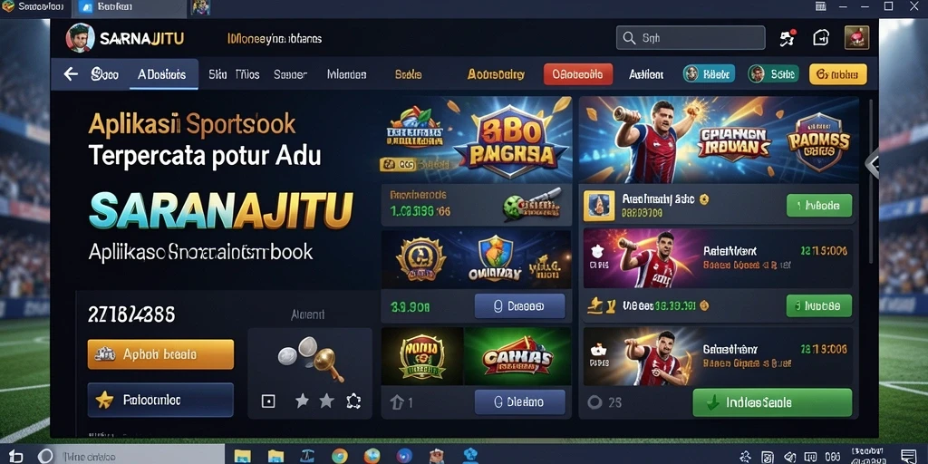 Tampilan gameplay SARANAJITU dengan antarmuka yang ramah pengguna.