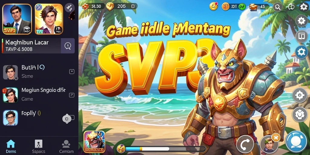 Tampilan gameplay SVIP3 yang menakjubkan dengan elemen <strong>Idle</strong>.