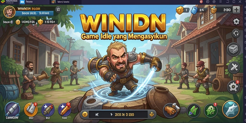 Tampilan gameplay WINIDN dengan elemen Idle yang menarik.